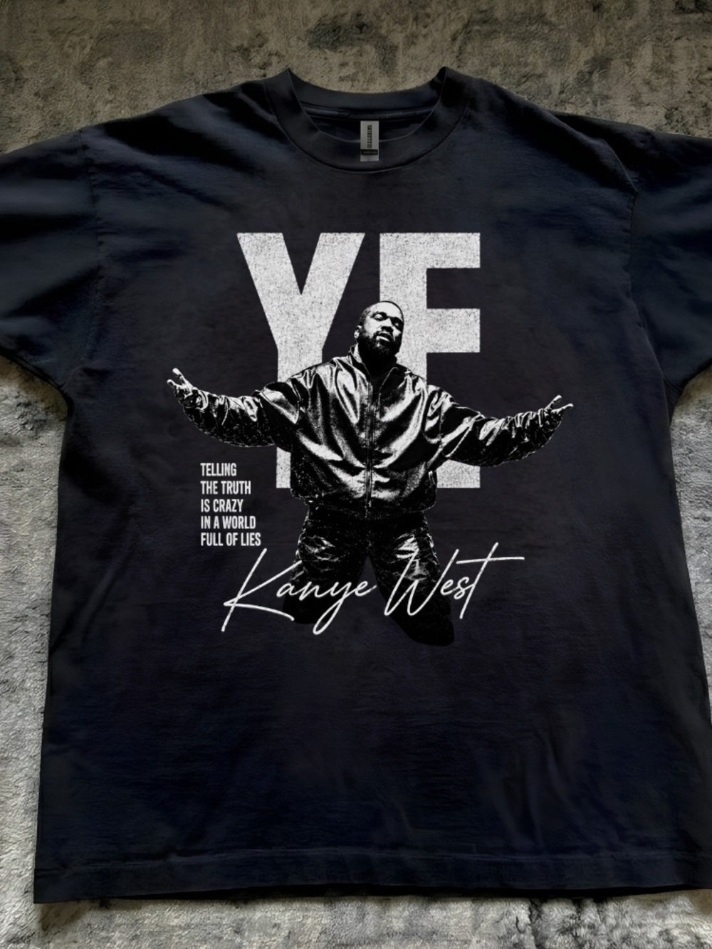 Kanye West Ye Telling The Truth Is Crazy Vintage Black T-Shirt